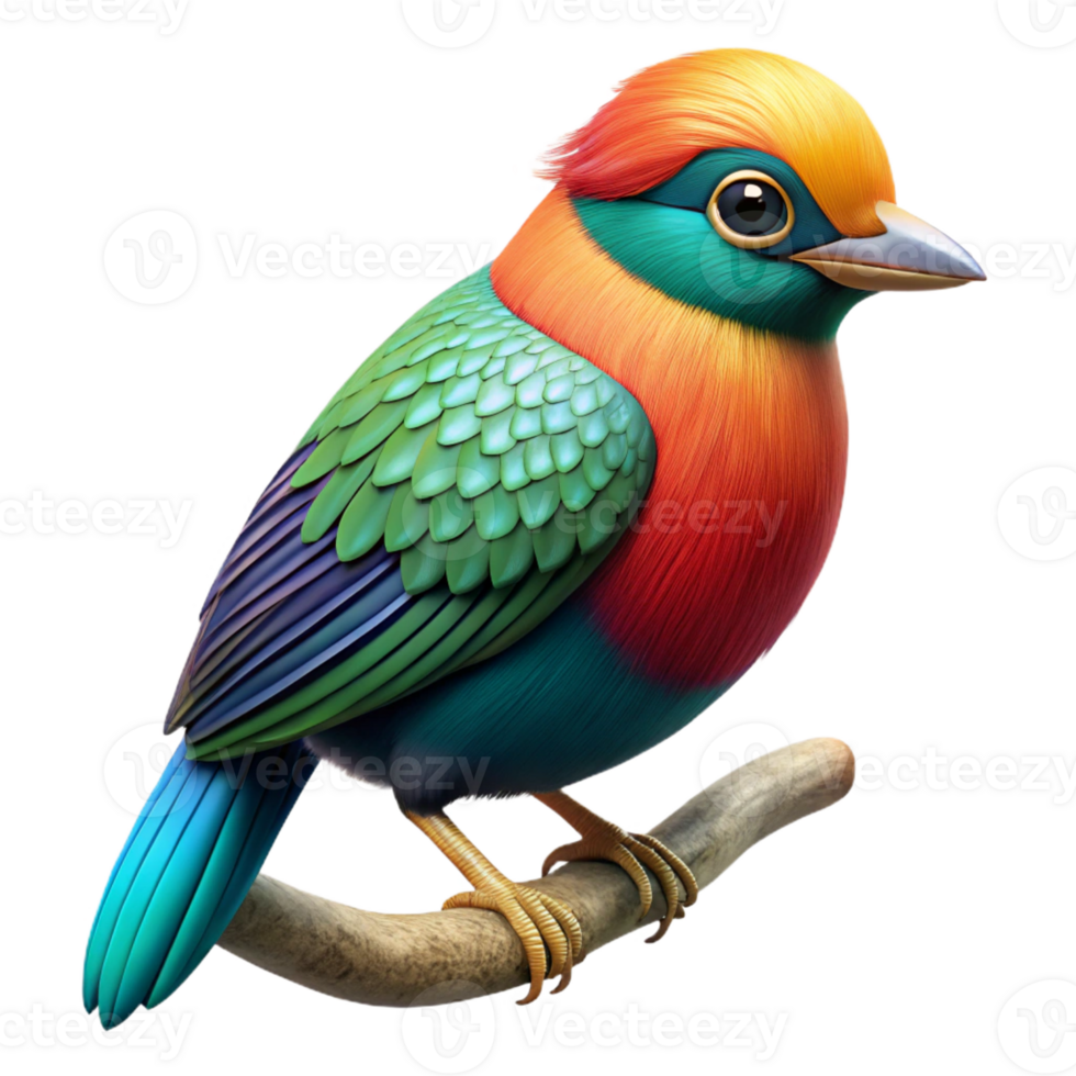 stunning rustic Portrait of a Bird with Vibrant Plumage detailed png