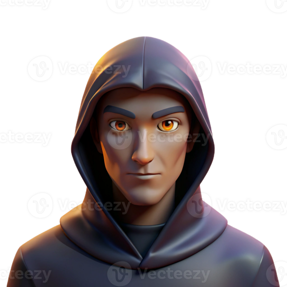 impressive abstract Portrait of a Figure Shrouded in Shadow high quality png