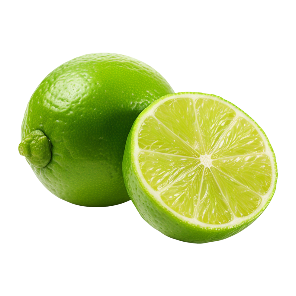 Refreshing lime fruit isolated on transparent background png