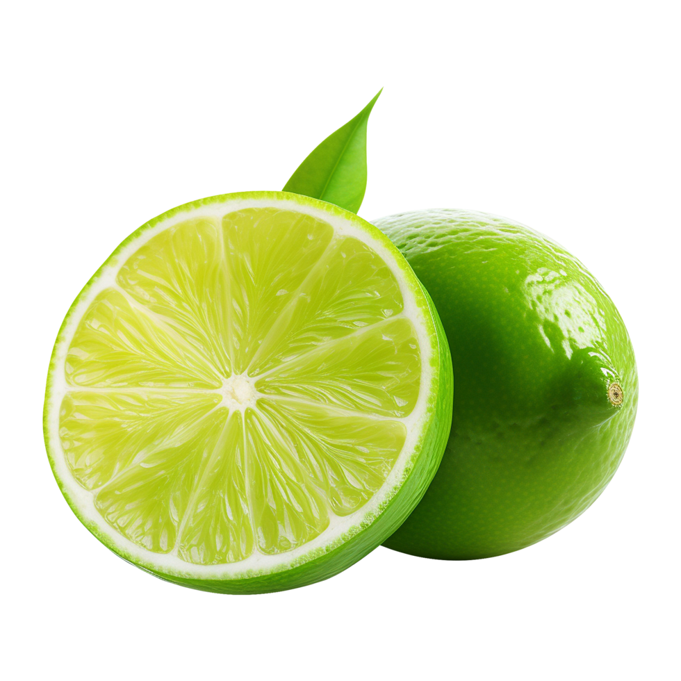 Fresh tropical lime isolated on transparent background png