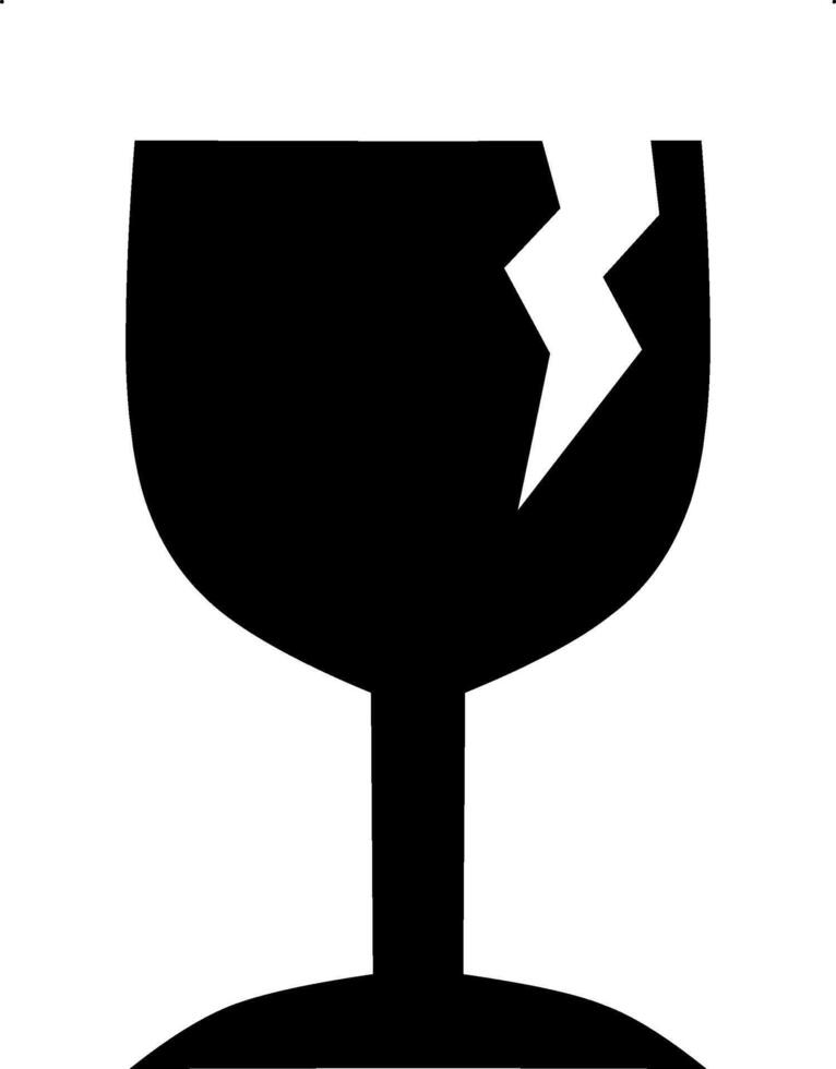 Fragile Icon. Perfect for sattaching to boxes containing breakable items. vector