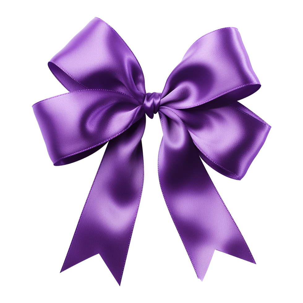 Beautiful violet ribbon isolated on transparent background png