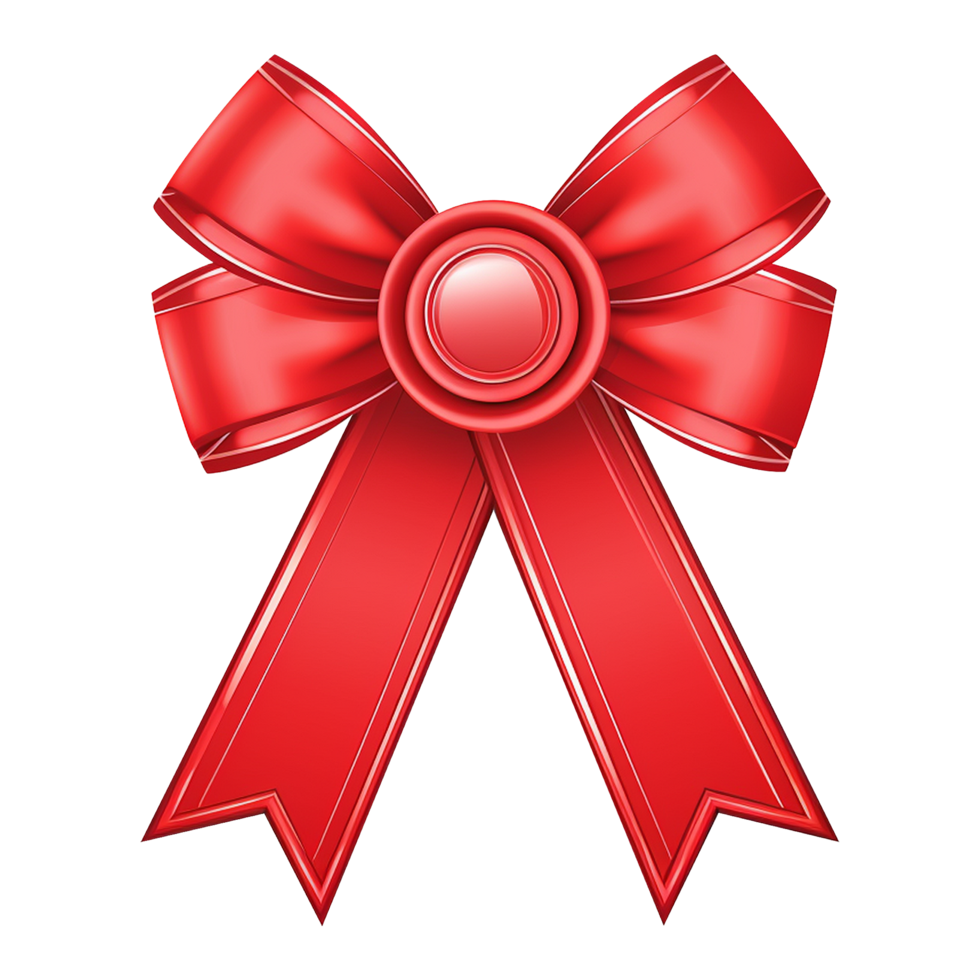 Award badge with red ribbon isolated on transparent background png