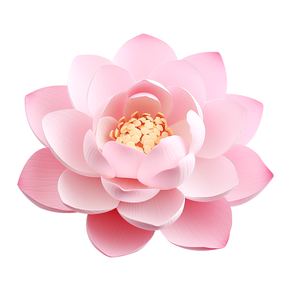 Exquisite lotus bloom isolated on transparent background png