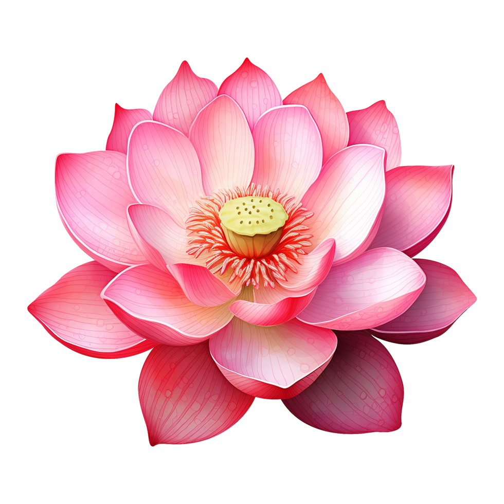 Realistic lotus blossom isolated on transparent background png