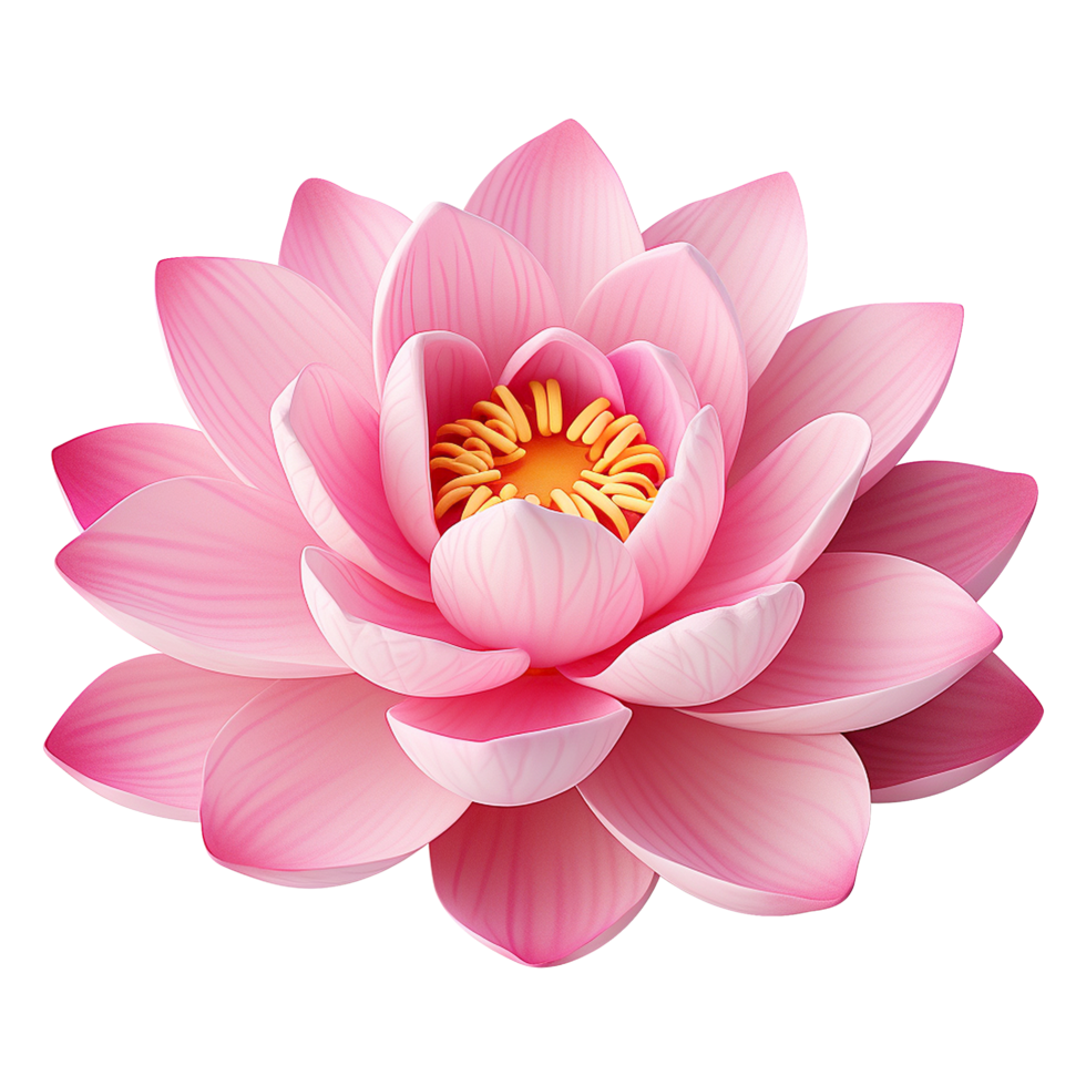 Elegant blooming lotus isolated on transparent background png