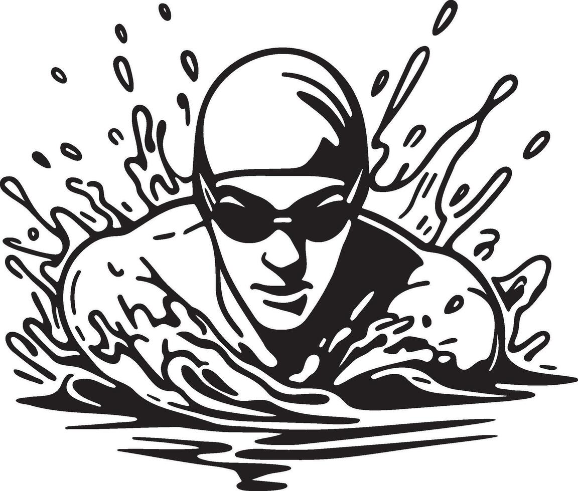 Swimming Competition Illustration. vector