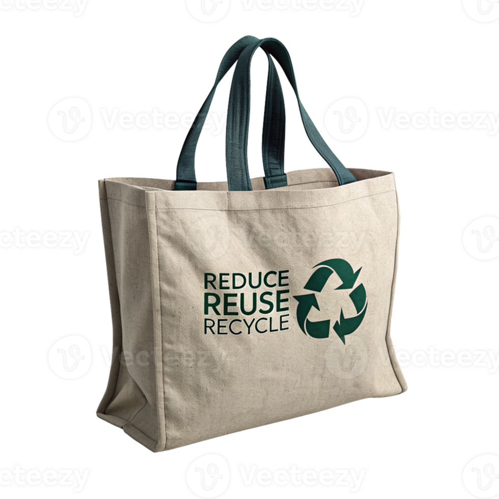 Eco Friendly Tote Reduce, Reuse, Recycle in Style png