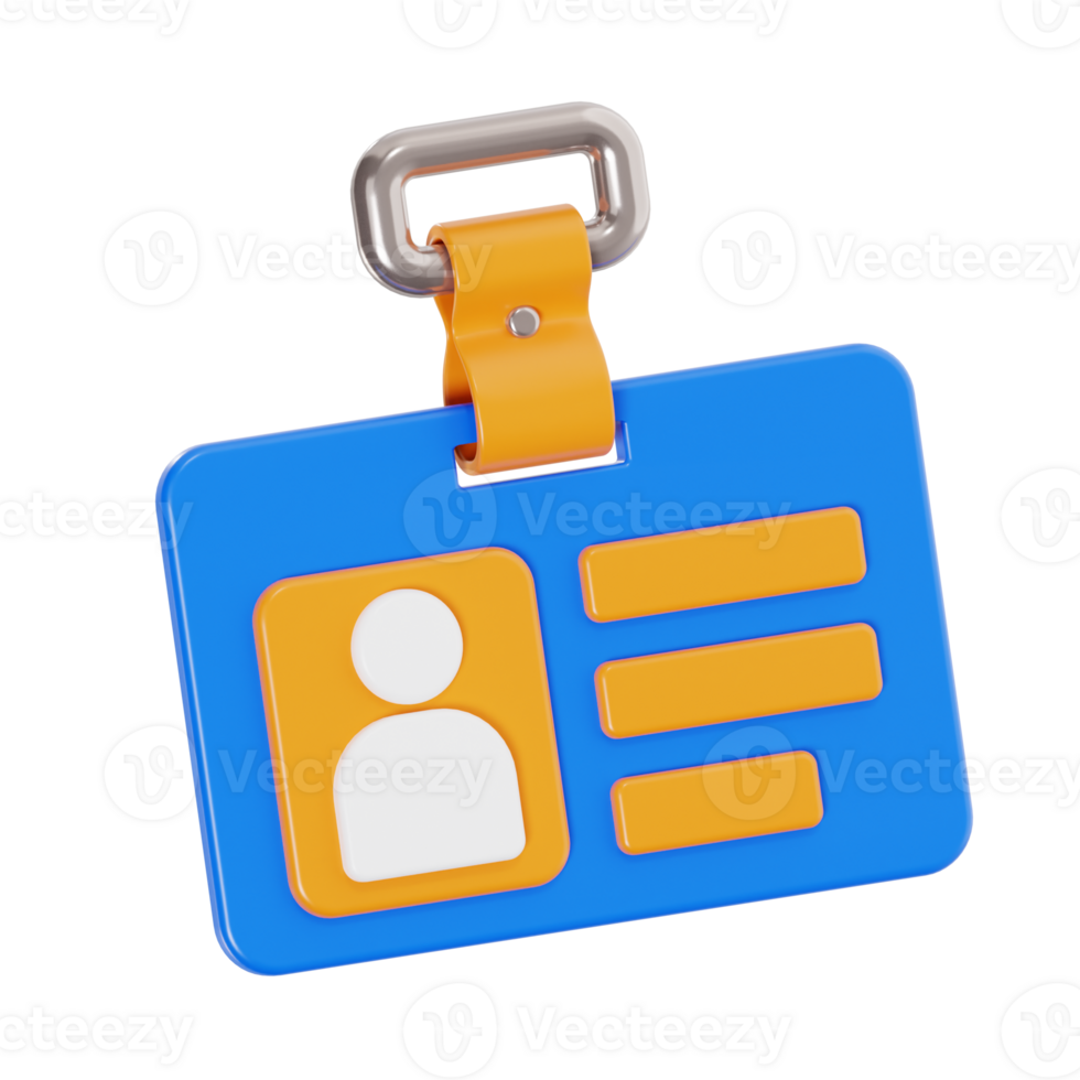 Official ID Card with Name and Info Fields png