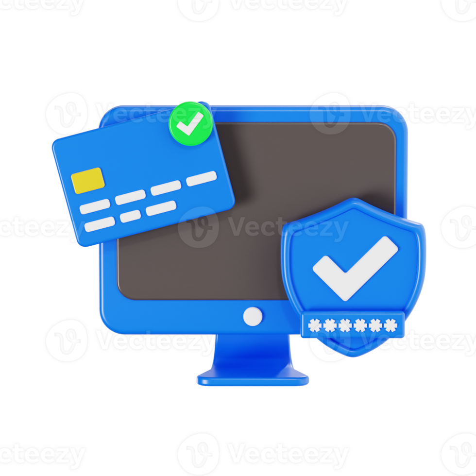 Online Money Security with Shield and Card png