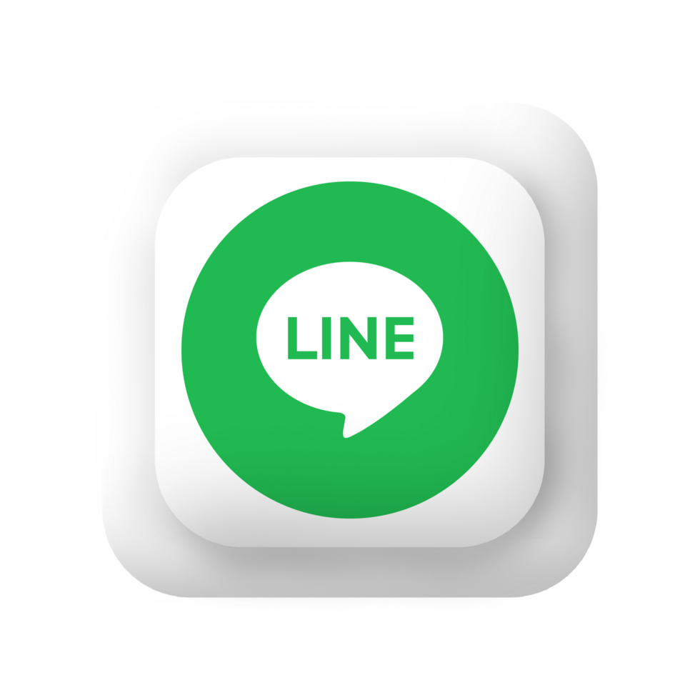 Line chat app icon illustration png