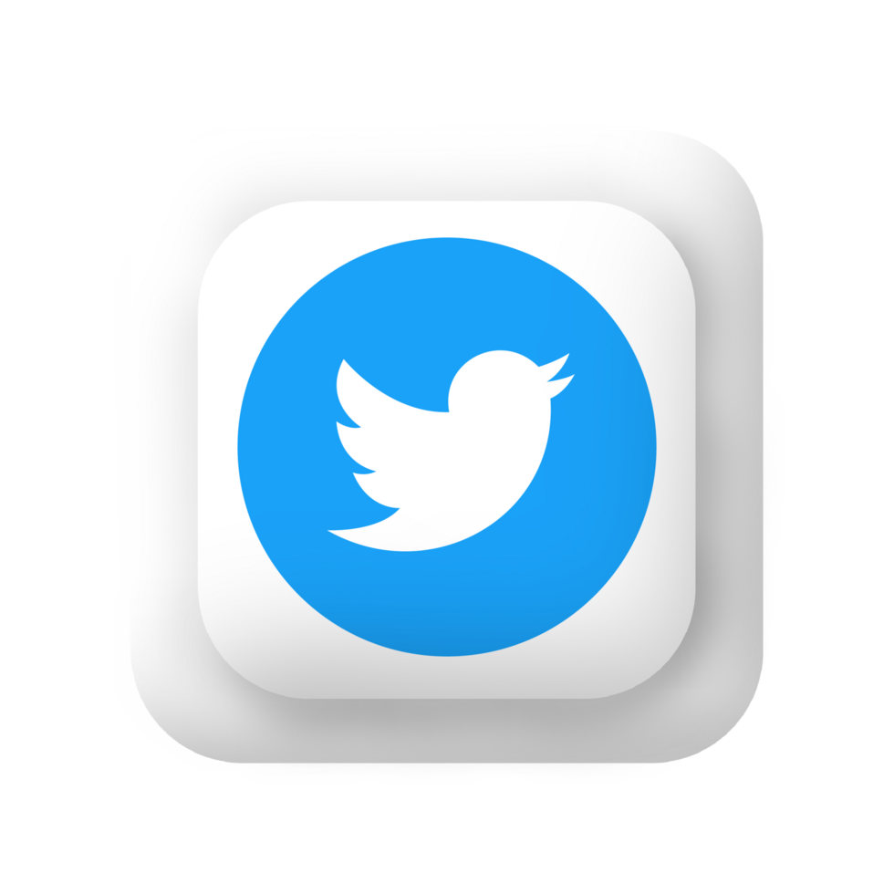 Twitter icon with a blue bird on it png
