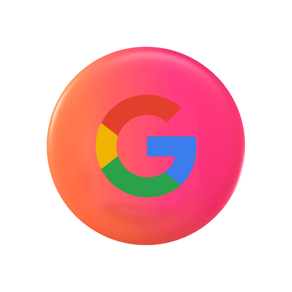 Google logo on a pink ball png