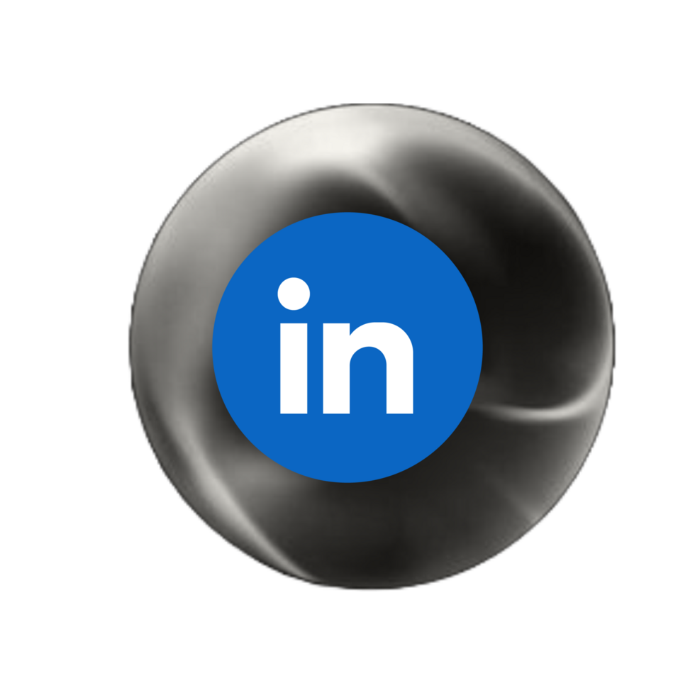 Linkedin logo on a flat shape illustration png