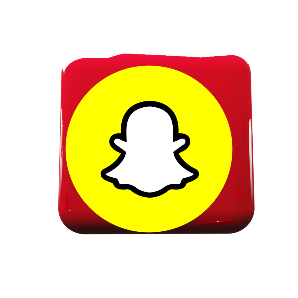 Snapchat logo with a red and yellow circle flat png