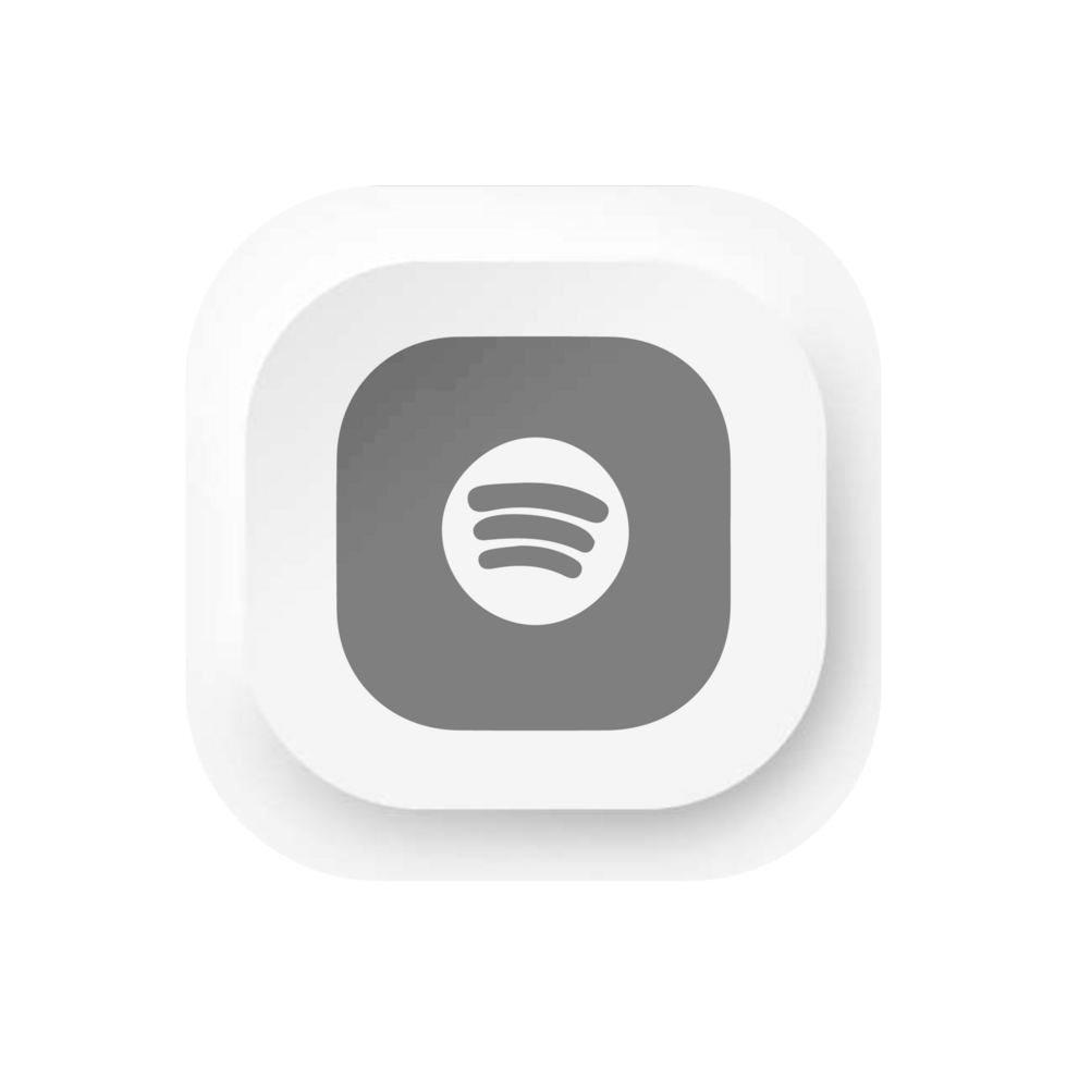 Spotify icon on flat shape flat png