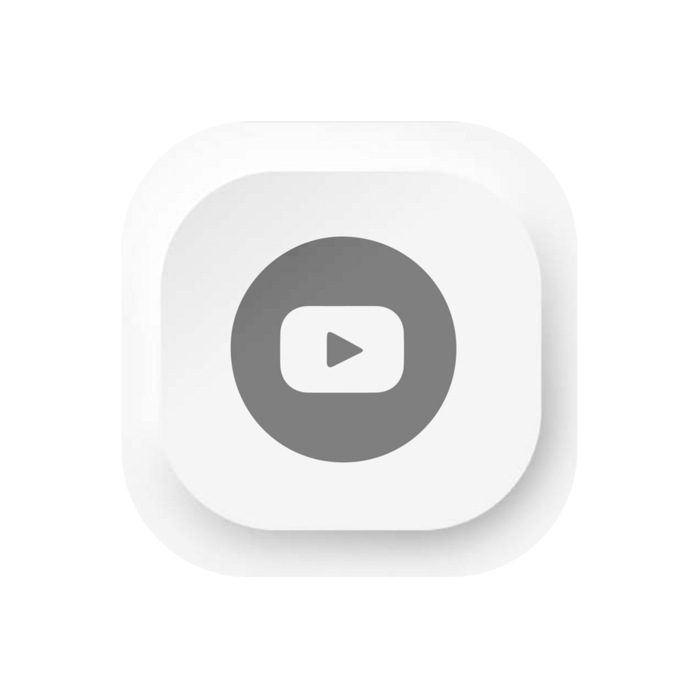Youtube icon in a flat shape png