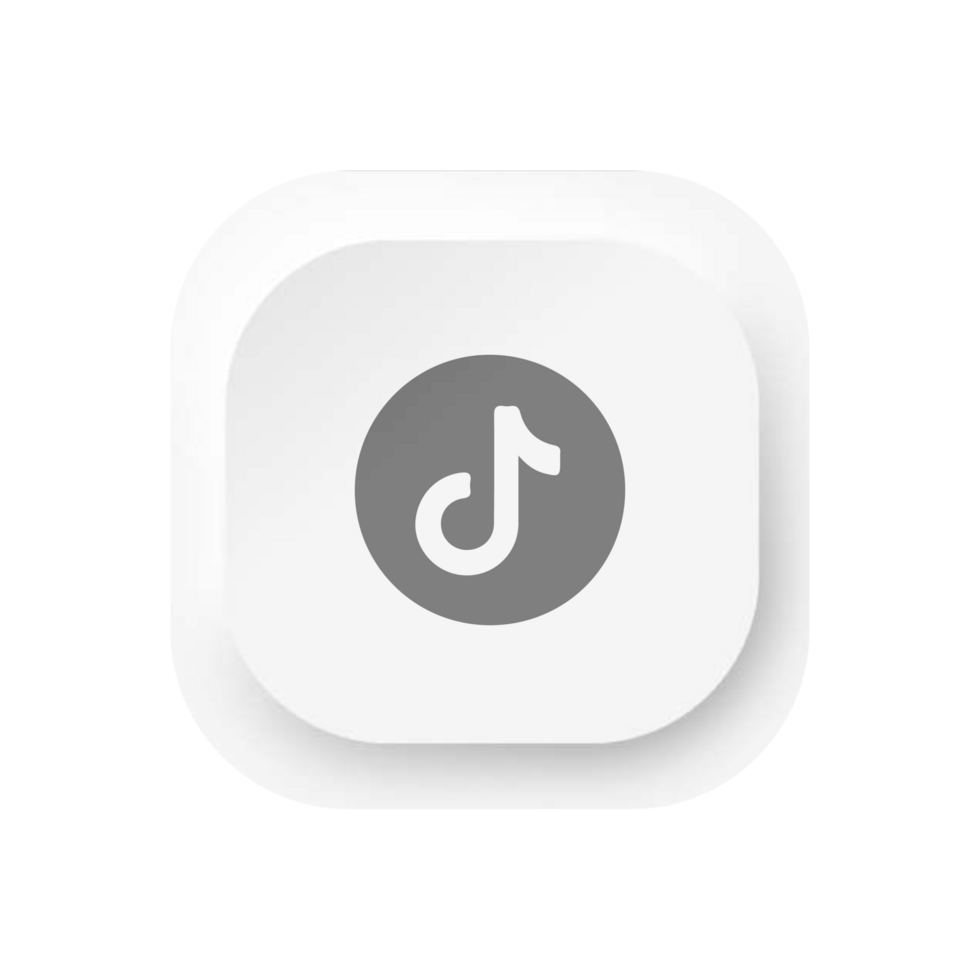 A white button with a music note on it illustration png