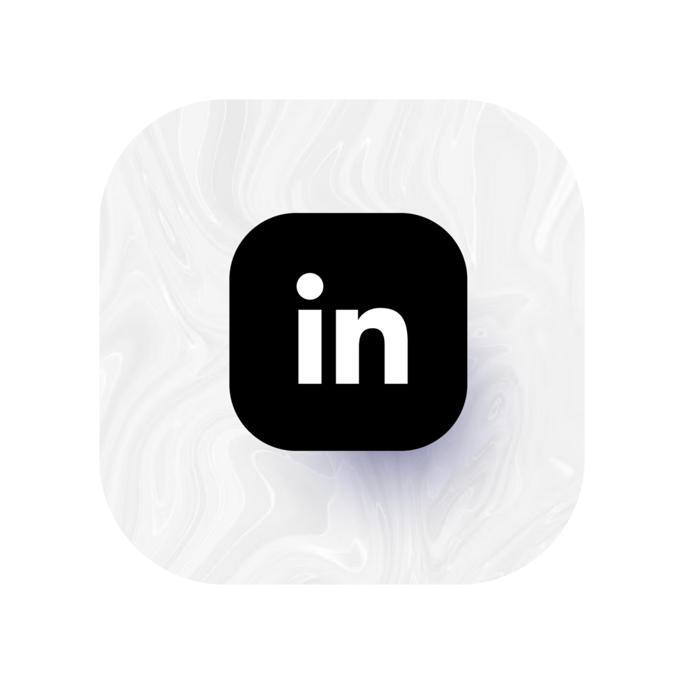 Linkedin logo on a flat shape flat illustration flat png