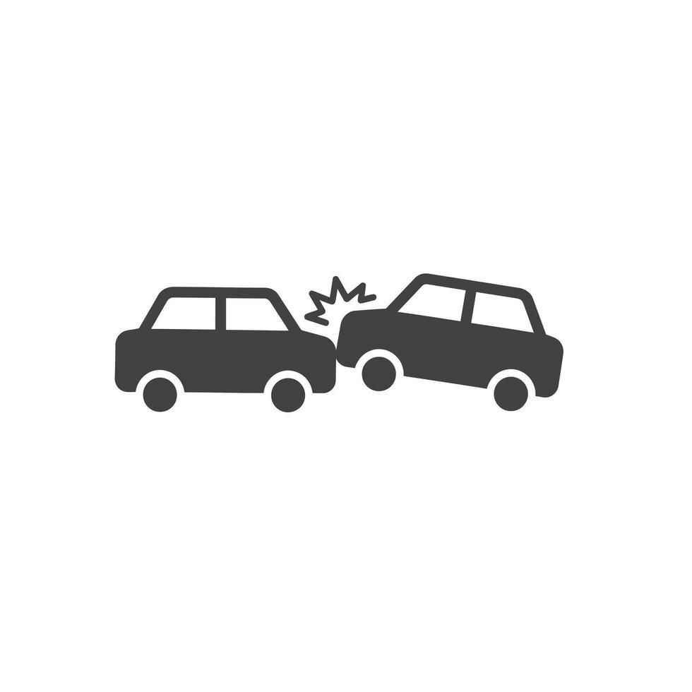 Car accident icon, illustration car accident isolated on white background vector