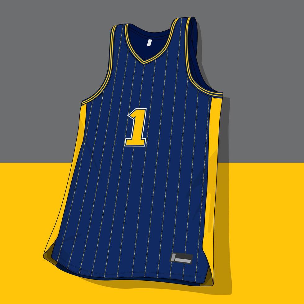 Retro style jersey of basketball uniform design vector