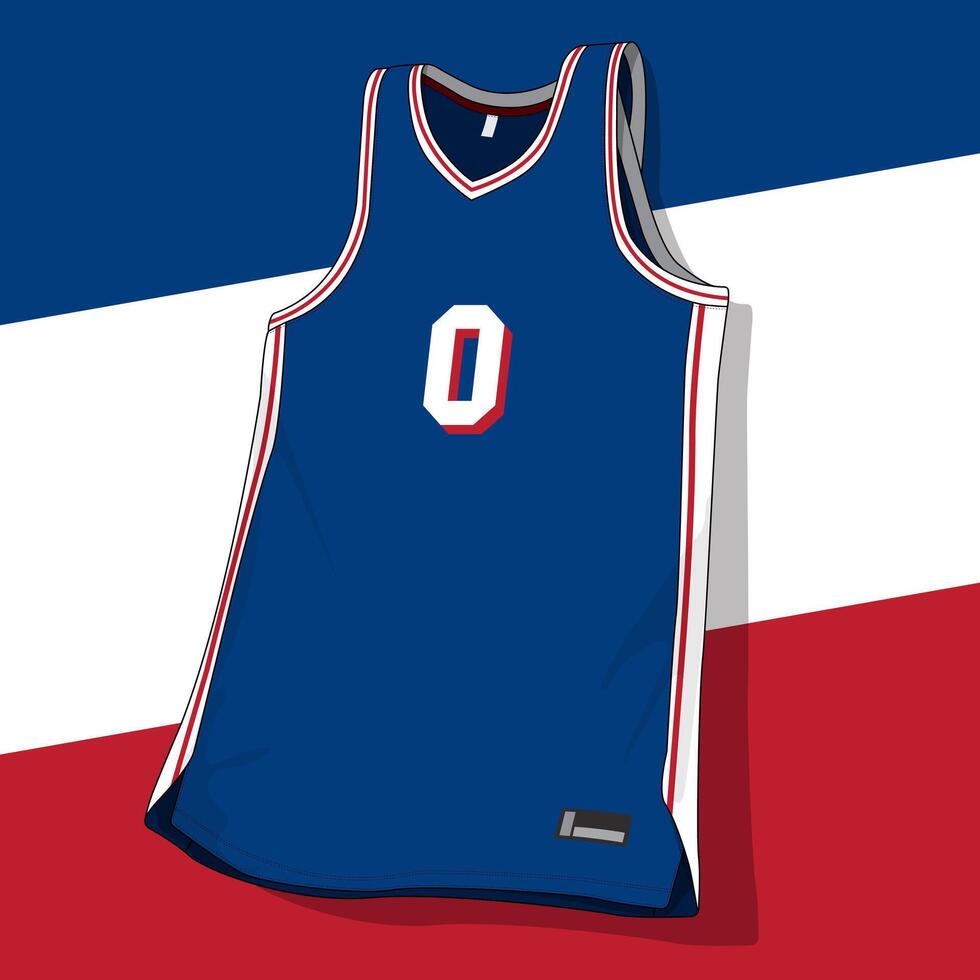 Apparel template for basketball jersey design vector