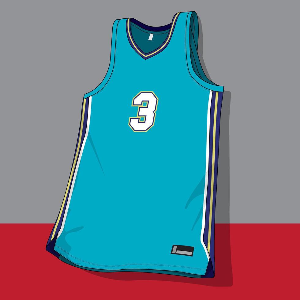 Light blue color of basketball jersey apparel uniform vector