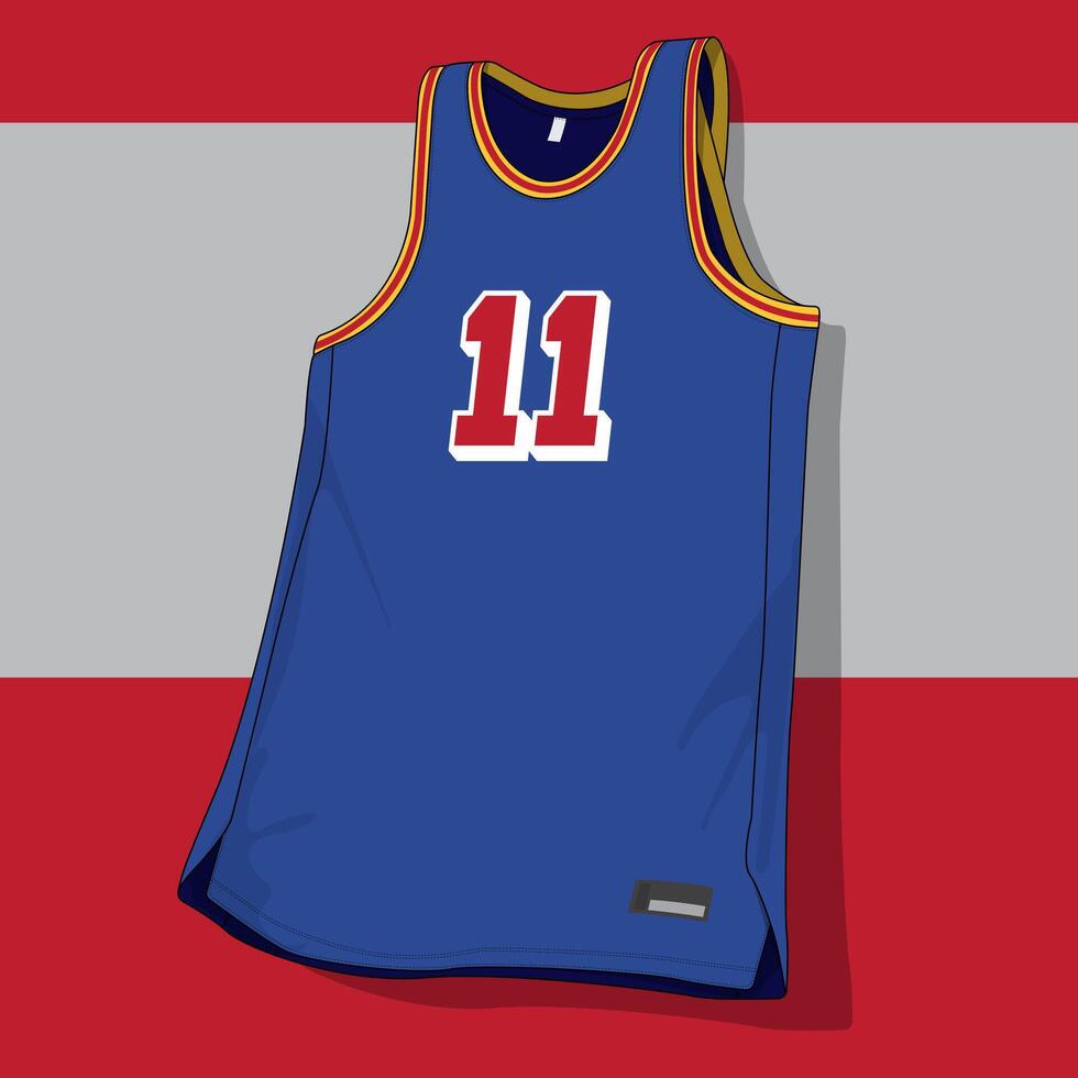 Professional team Basketball jersey template vector