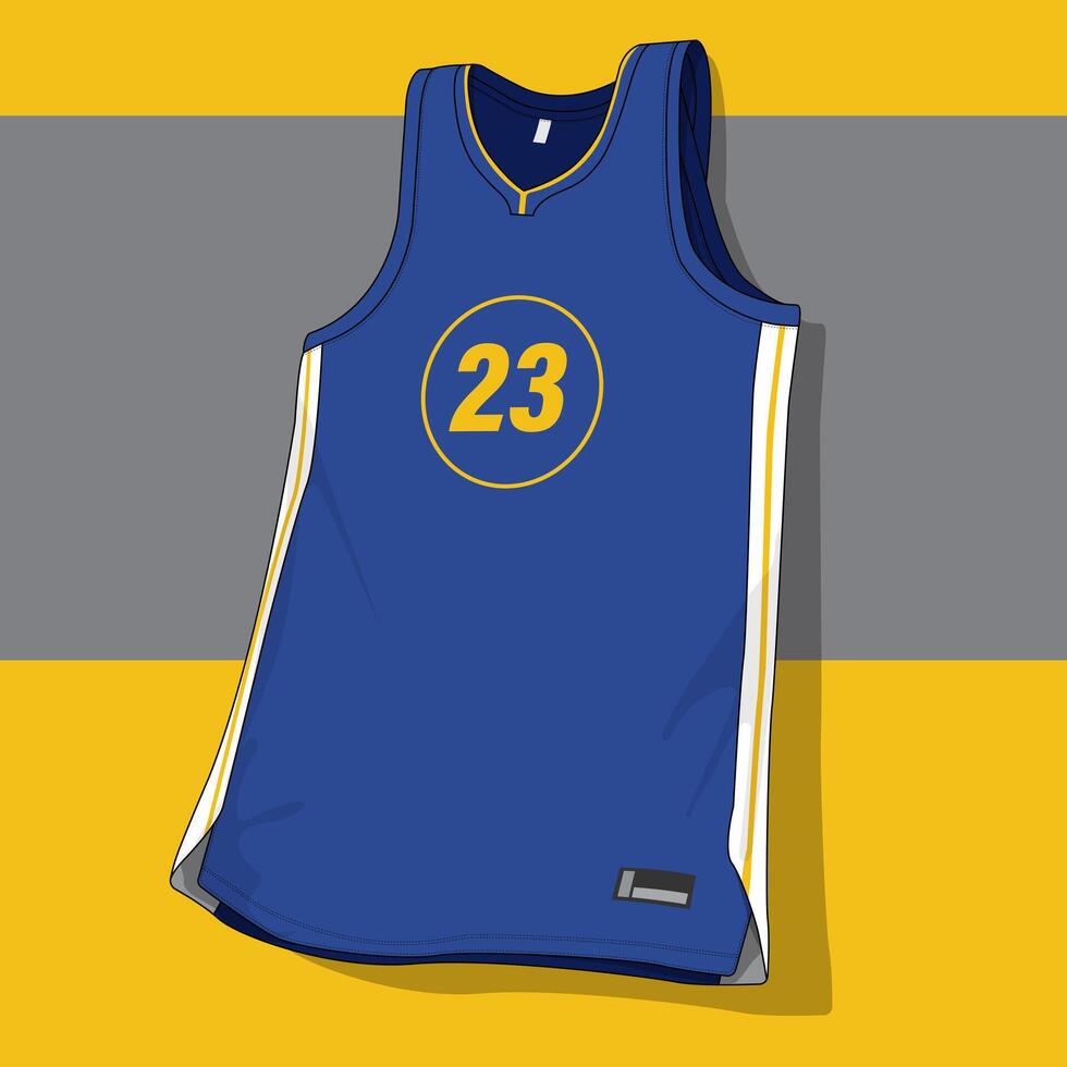 Blue color basketball uniform simple design temlate vector