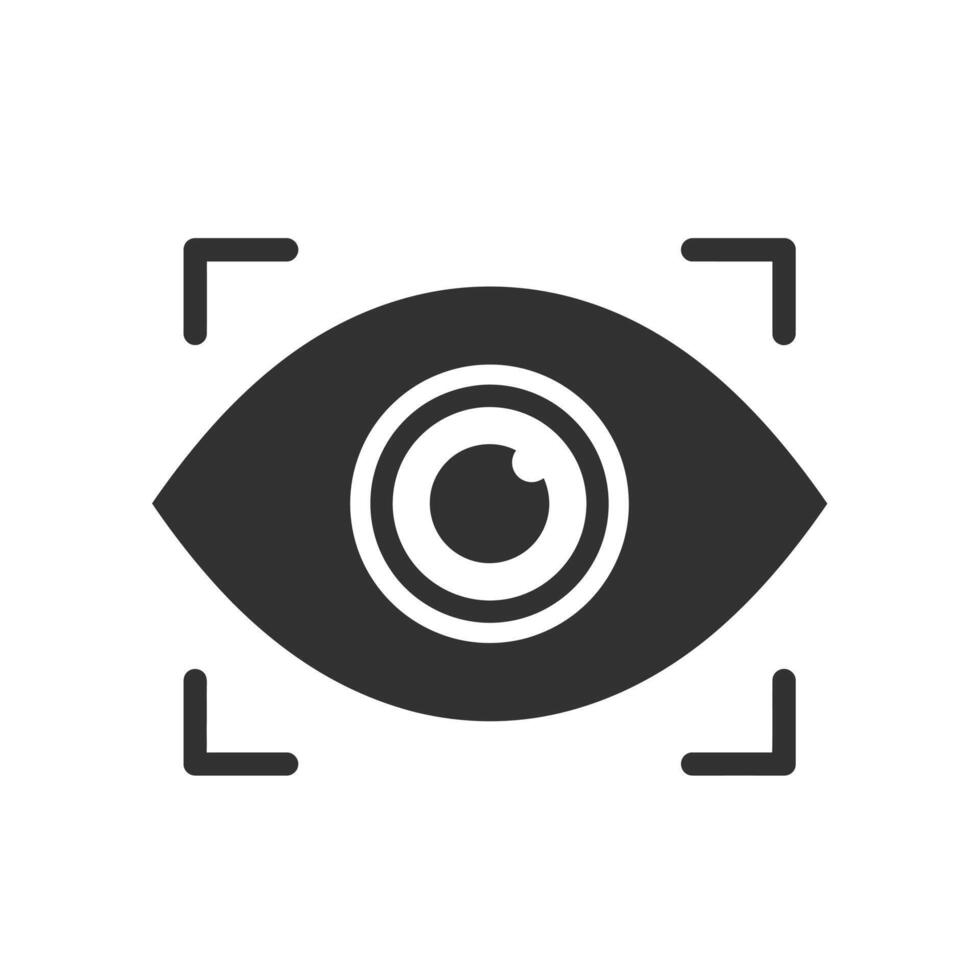 An eye icon on a white background vector