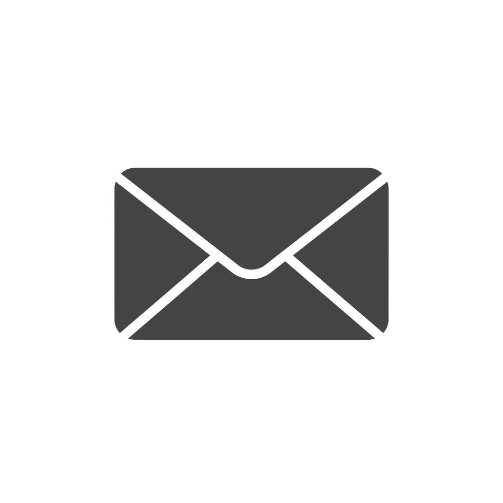 An email envelope icon on a white background vector