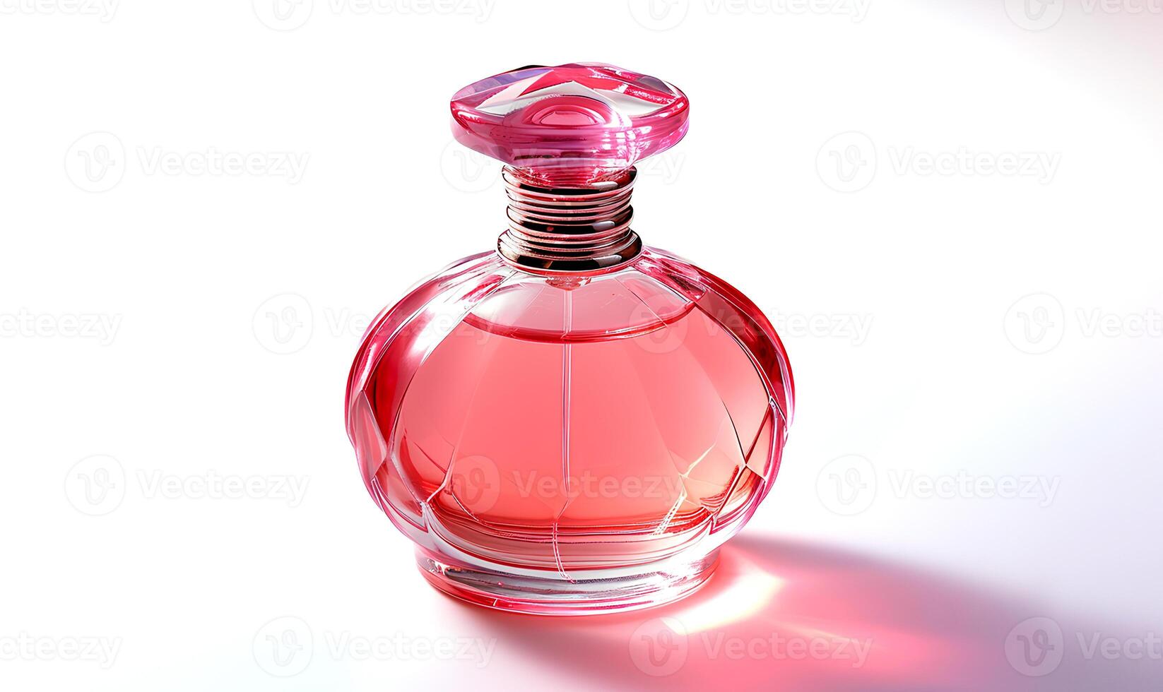 A pink perfume bottle photo