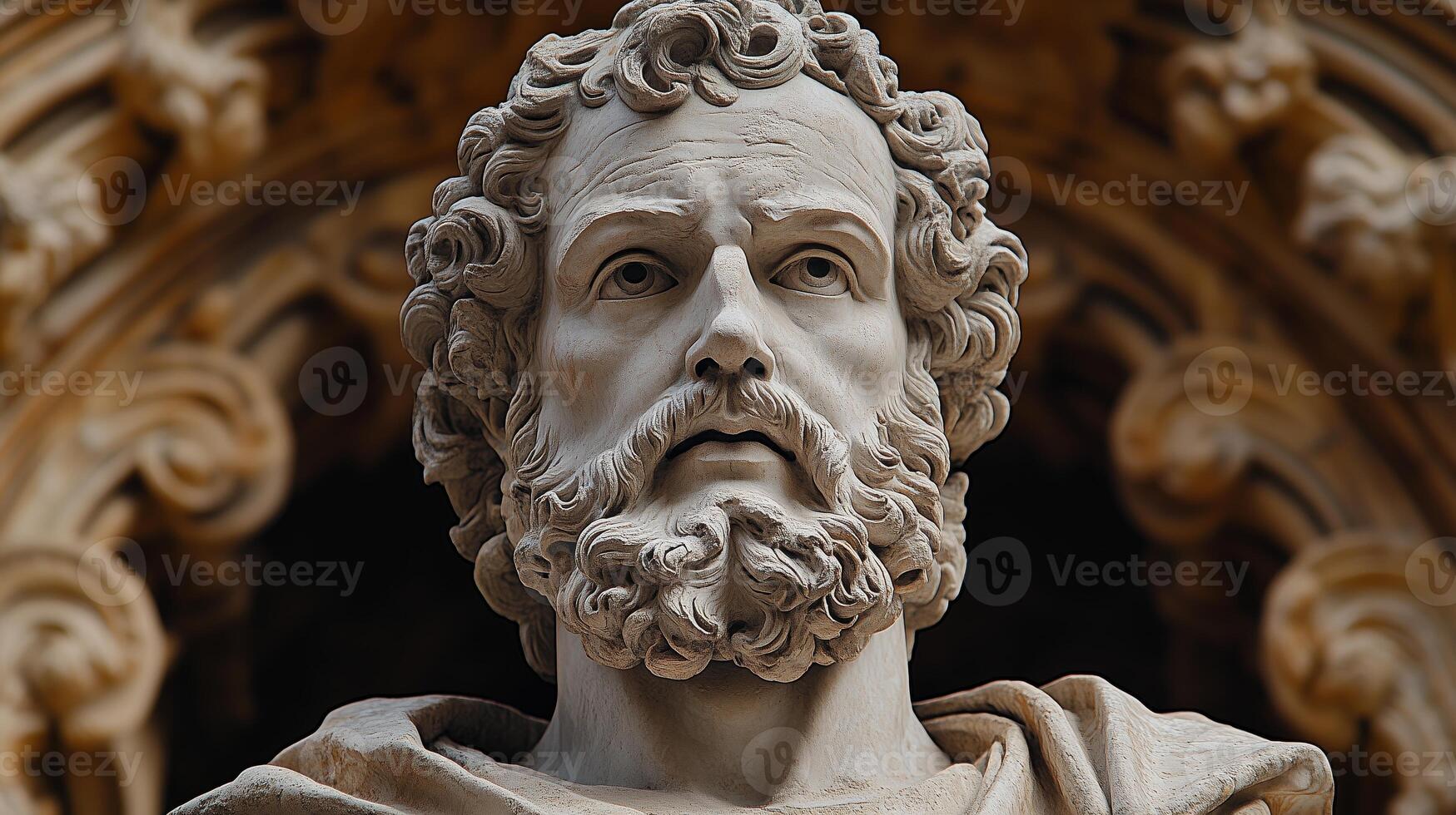 saint paul. statue spain saint girona paul facade photo