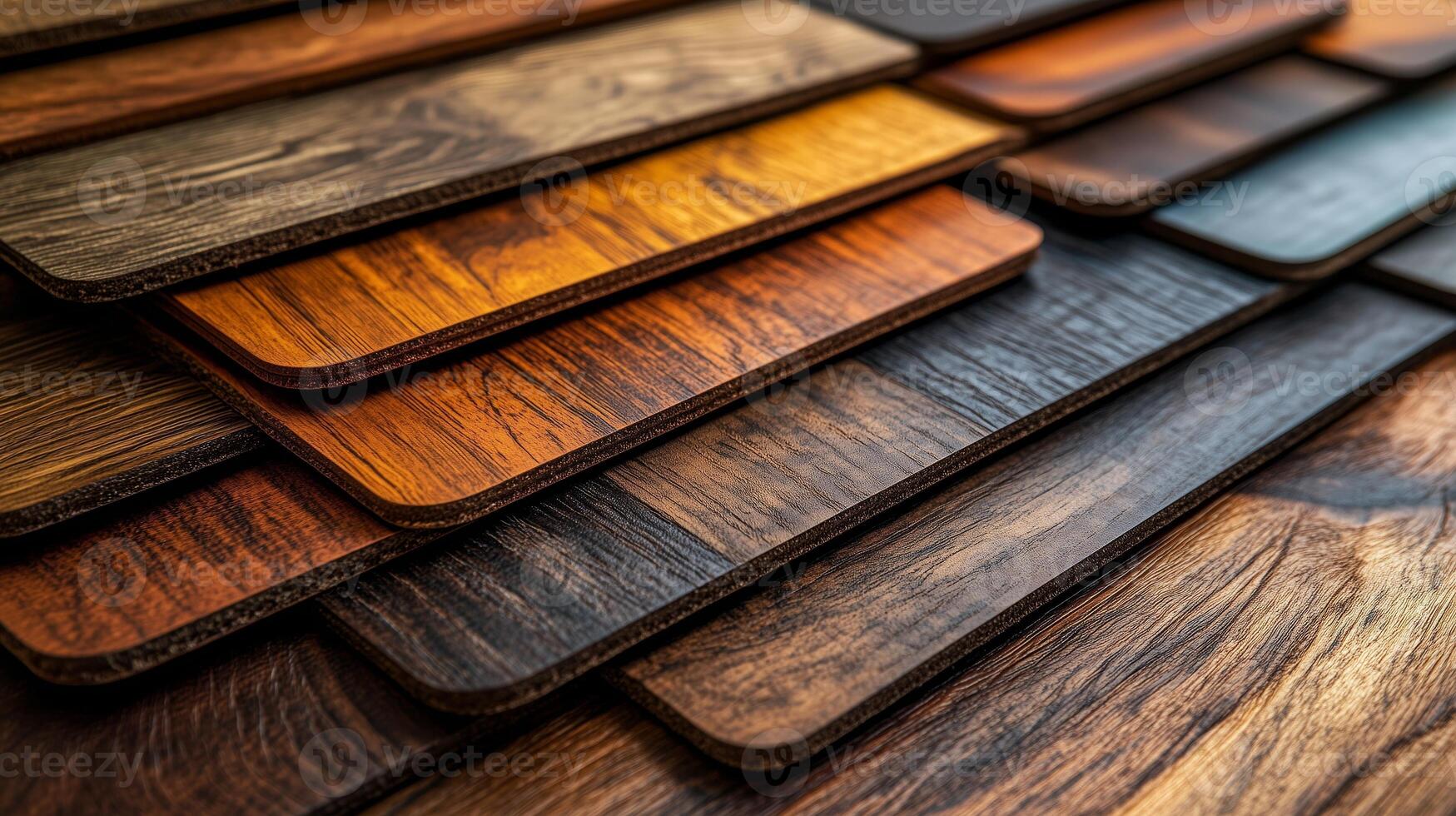 A variety of wood flooring samples photo