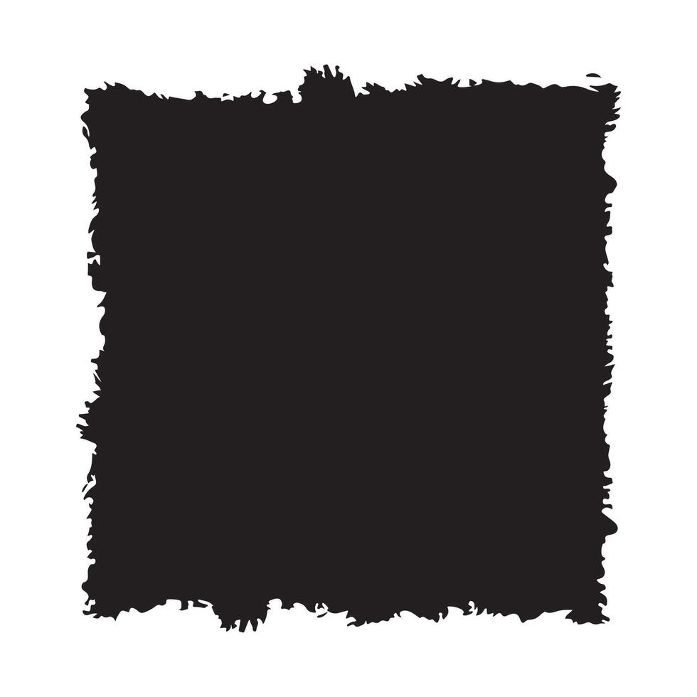 Abstract Black Ink Stain Rough Square Paper Background with Copy Space vector