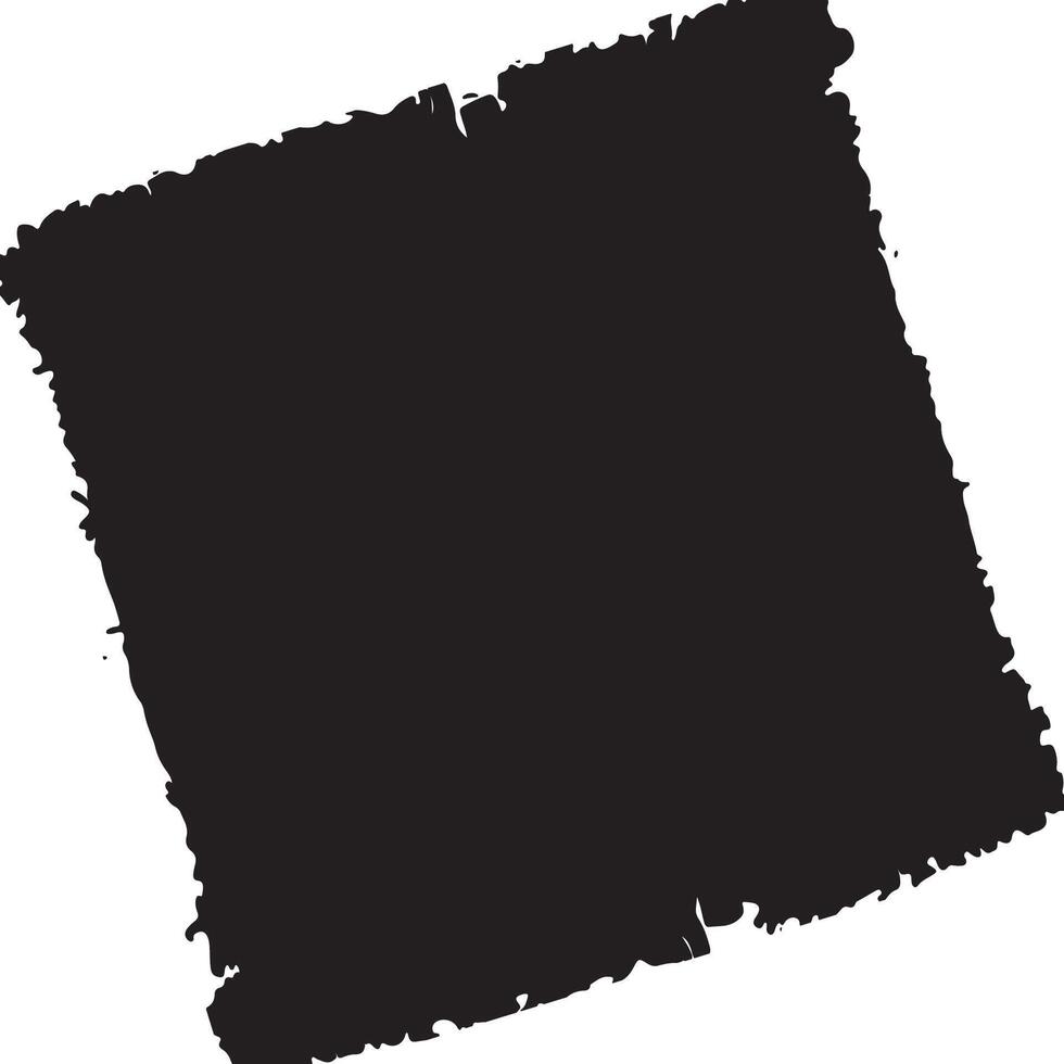 Abstract Black Ink Stain Rough Rustic Square Paper Template Background with Copy Space vector