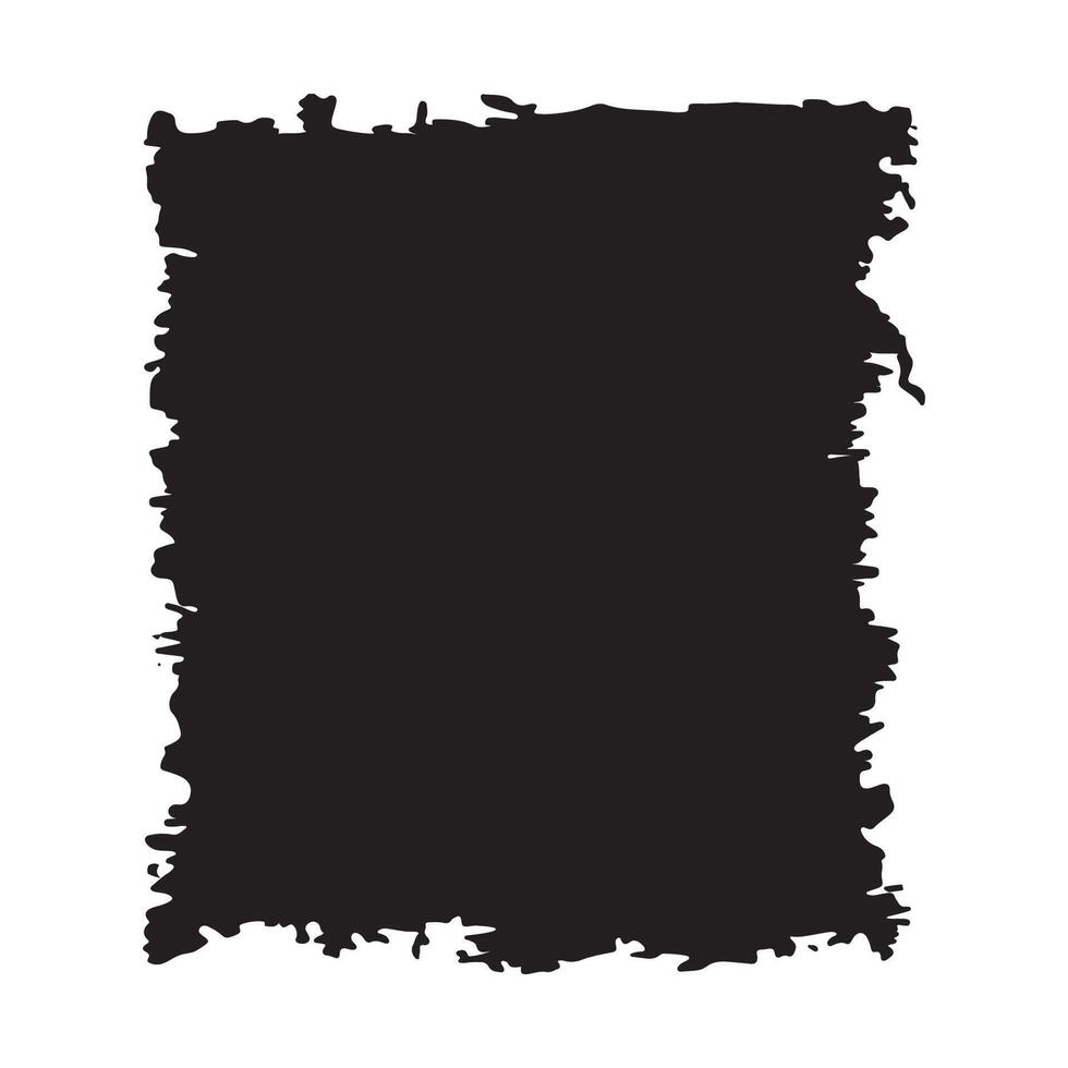 Abstract Black Ink Stain Rough Rustic Square Paper Poster Background with Copy Space vector