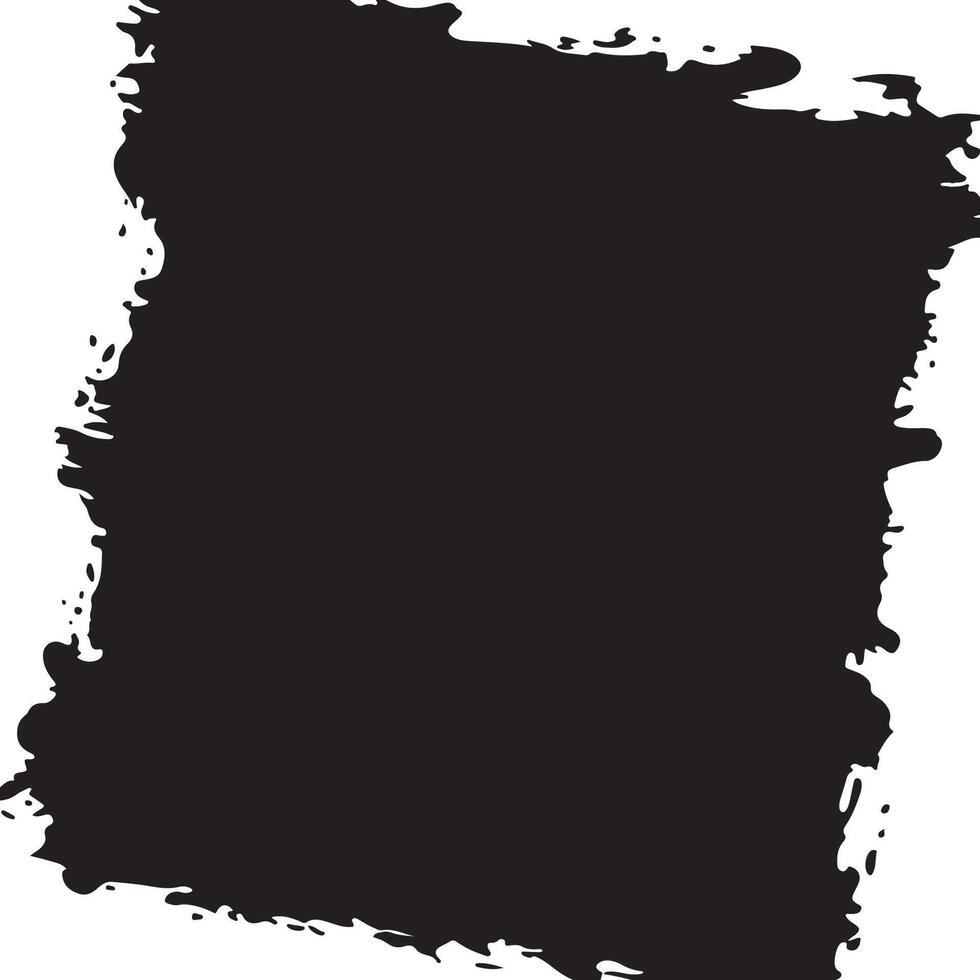 Abstract Black Ink Stain Rough Rustic Square Paper Banner Background with Copy Space vector