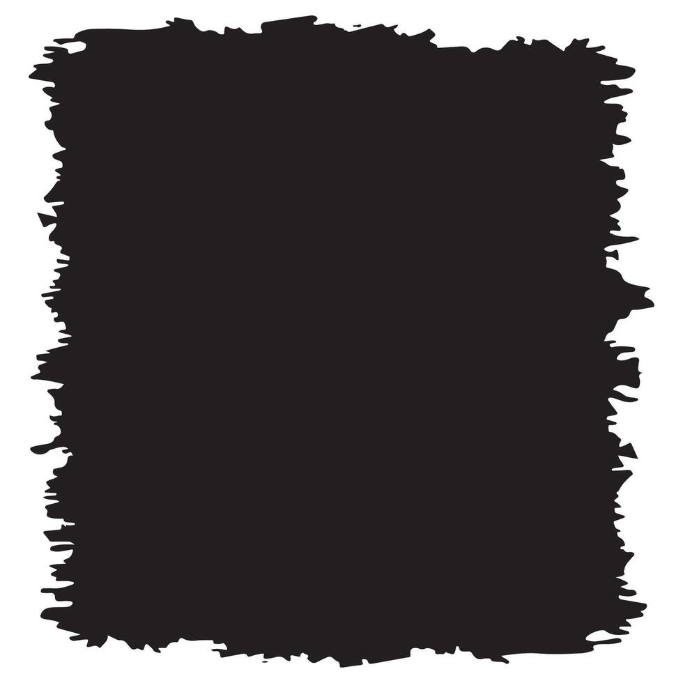 Abstract Black Ink Stain Rough Rustic Square Paper Background with Empty Space vector
