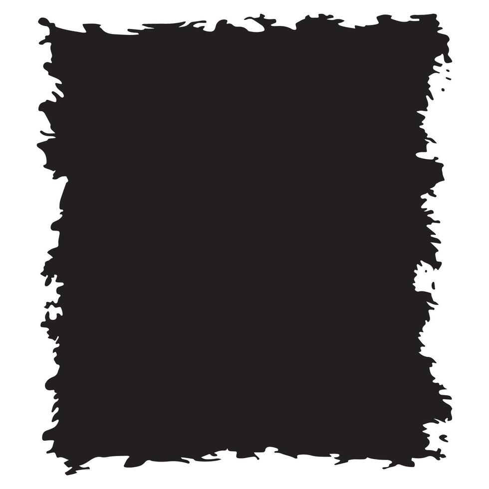 Abstract Black Ink Stain Rustic Square Paper Background with Copy Space vector