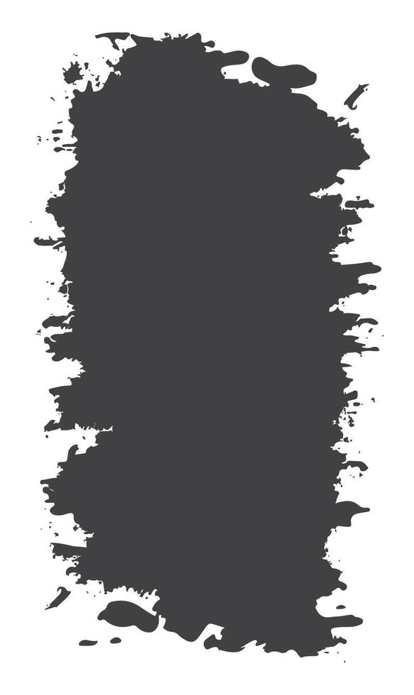Abstract Black Ink Stain Watercolor Rough Rustic Vertical Frame Background with Balnk Space for Template vector