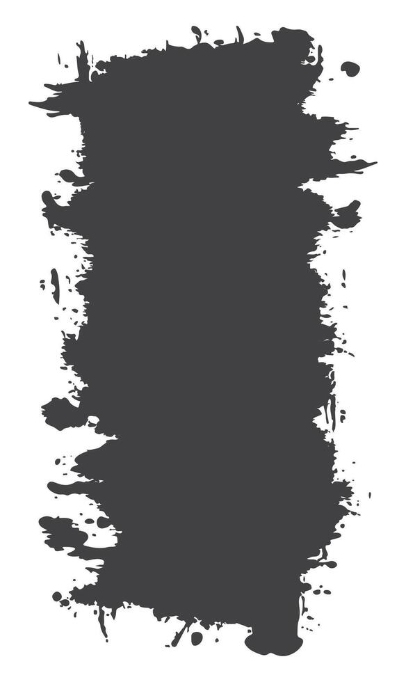 Abstract Black Ink Stain Rough Vertical Frame Backdrop with Copy Space vector
