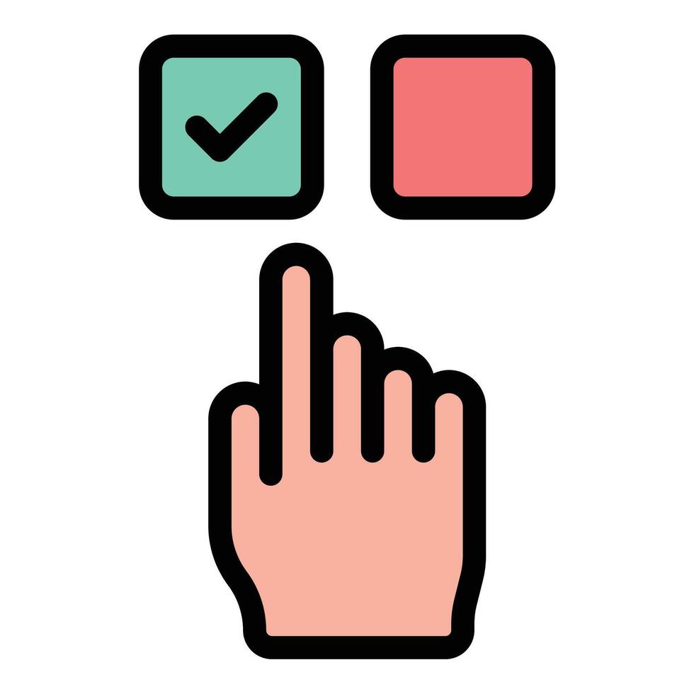 Choice icon in flat line style representing decision-making options and selection ideal for business strategy and personal development concepts. vector
