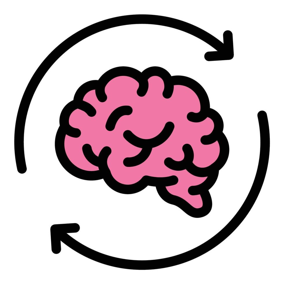 Behavior icon in flat line style representing actions habits and social interactions ideal for psychology education and analysis concepts. vector