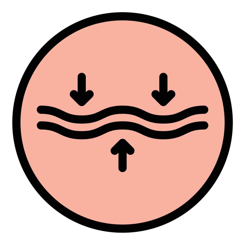 Elasticity icon in flat line style representing flexibility adaptability and resilience ideal for economics physics and material science concepts. vector