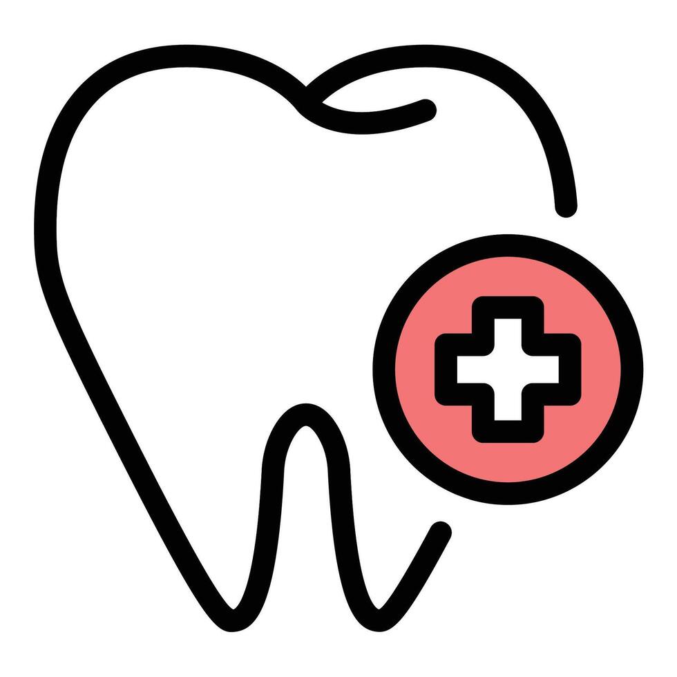Dental checkup icon in flat line style representing oral health teeth examination and preventive care ideal for dentistry healthcare and wellness concepts. vector