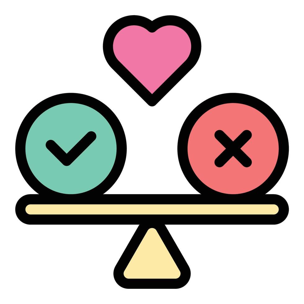 Ethics icon in flat line style representing moral principles integrity and responsible decision-making ideal for business philosophy and governance concepts. vector