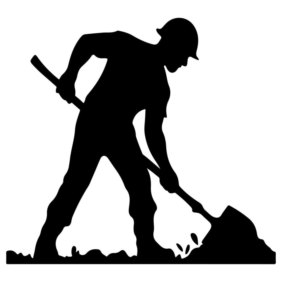 Black and white labor symbol vector