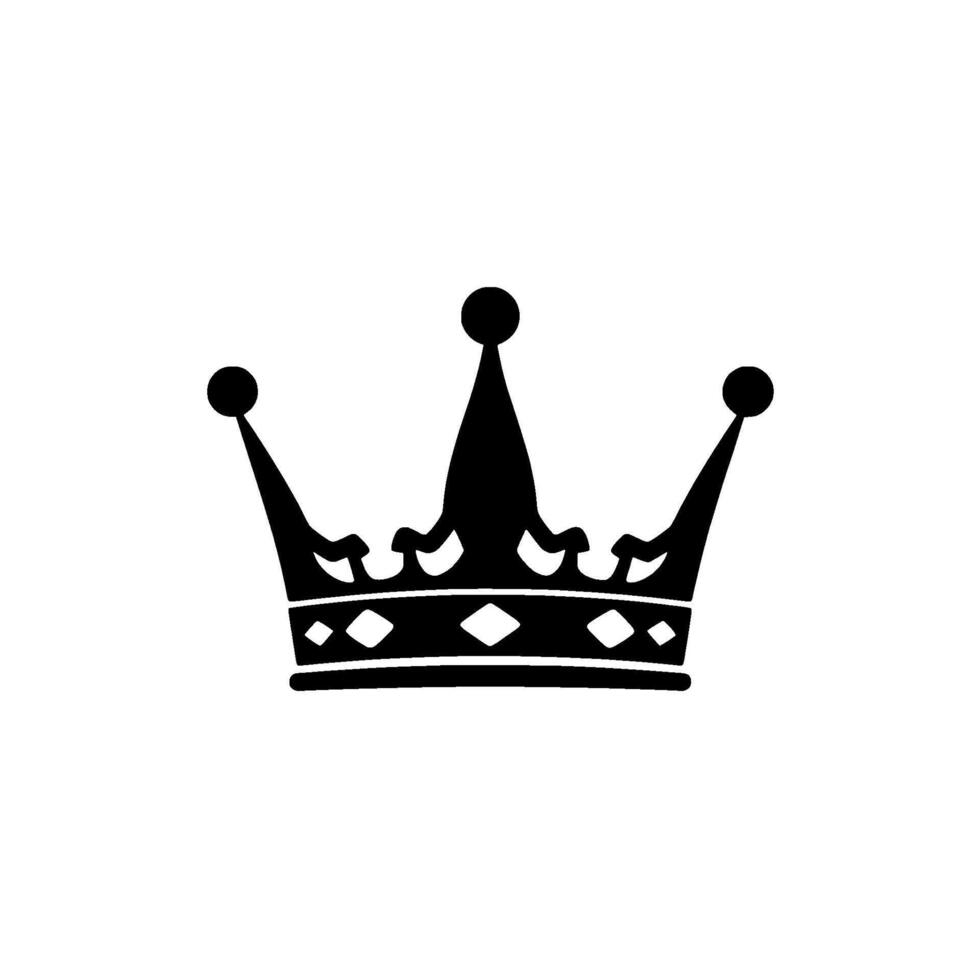 Bold Black and White Royal Crown , Centered on a Clean White Background, Symbolizing Royalty, Power, and Prestige. vector