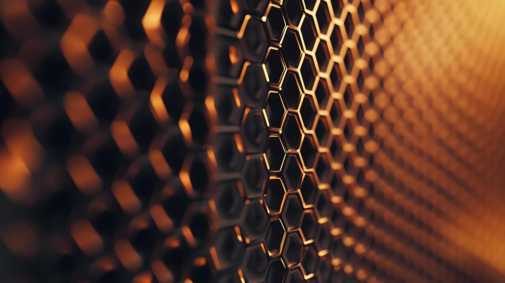 Shimmering metallic honeycomb pattern backdrop photo